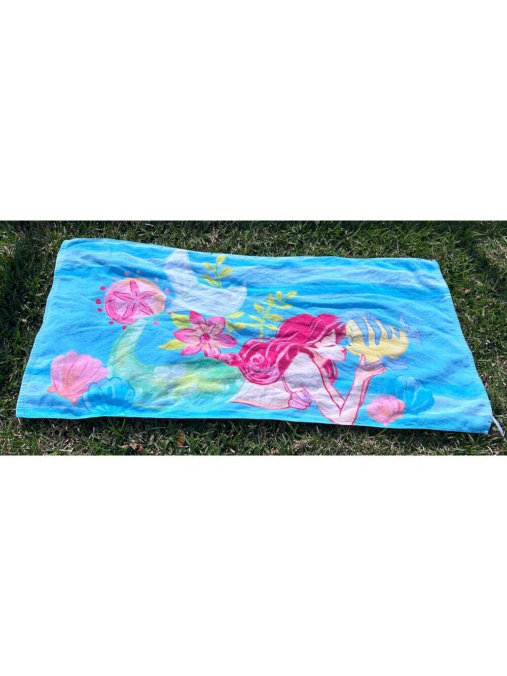 Disney Little Mermaid Ariel Beach Towel 29" X 59" Kids Bath Pool Flounder